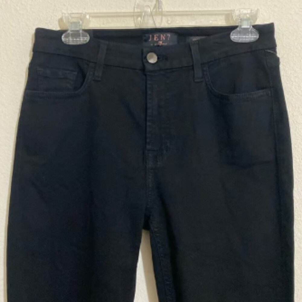 JEN7 by 7 FOR ALL MANKIND Ankle Skinny Jean Pants BLACK Women's Size 8